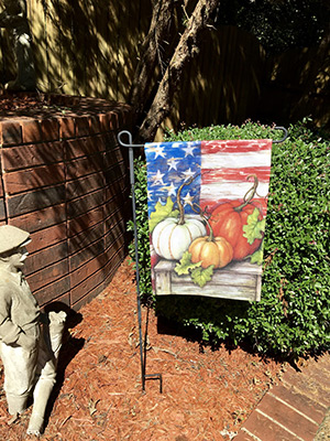 Patriotic Pumpkin Garden Flag